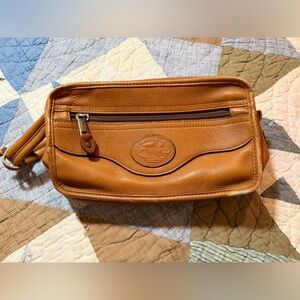 Dilani Santa Fe Tan Leather Man Bag Toiletry Travel Bag
